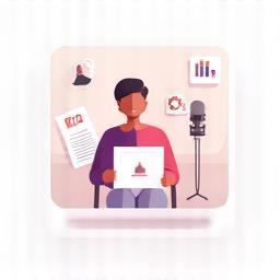Icon representing content creation or strategy